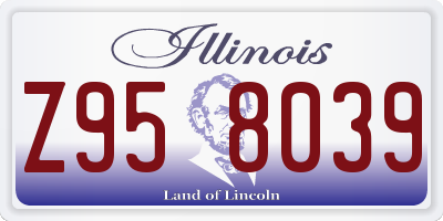 IL license plate Z958039