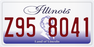 IL license plate Z958041