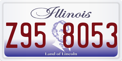 IL license plate Z958053