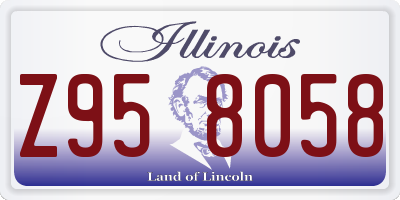 IL license plate Z958058
