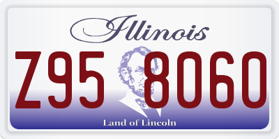 IL license plate Z958060