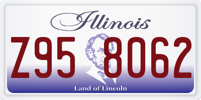 IL license plate Z958062