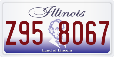 IL license plate Z958067