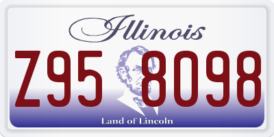 IL license plate Z958098