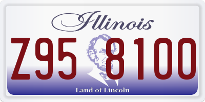 IL license plate Z958100