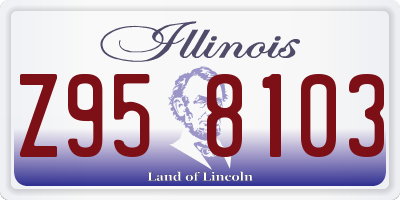 IL license plate Z958103