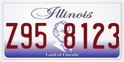 IL license plate Z958123