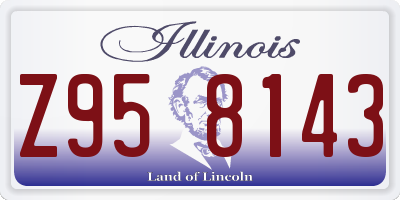 IL license plate Z958143