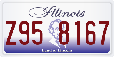 IL license plate Z958167