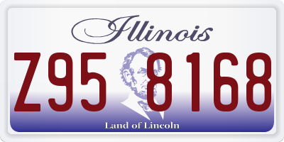 IL license plate Z958168