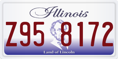 IL license plate Z958172