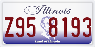 IL license plate Z958193