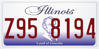 IL license plate Z958194