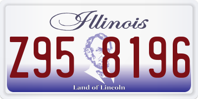 IL license plate Z958196