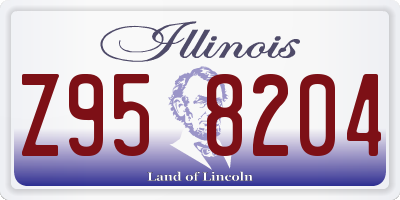 IL license plate Z958204