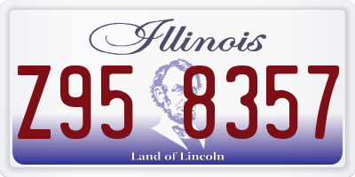IL license plate Z958357