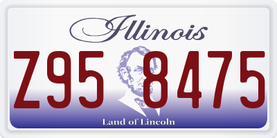 IL license plate Z958475