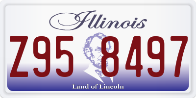 IL license plate Z958497