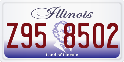 IL license plate Z958502