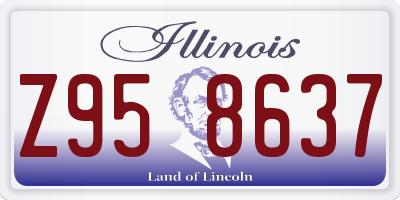 IL license plate Z958637
