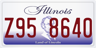 IL license plate Z958640