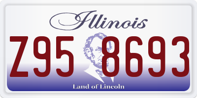 IL license plate Z958693