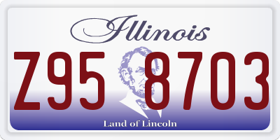 IL license plate Z958703