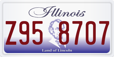 IL license plate Z958707