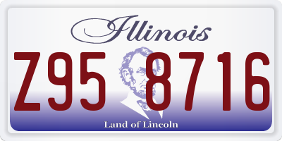 IL license plate Z958716