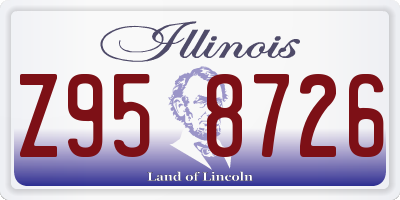 IL license plate Z958726
