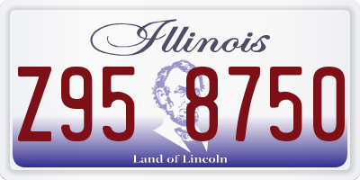 IL license plate Z958750