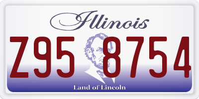 IL license plate Z958754