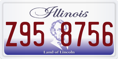 IL license plate Z958756