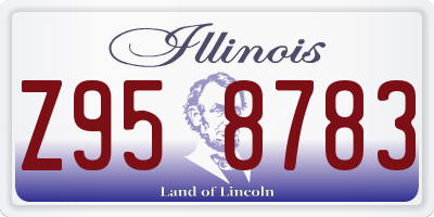IL license plate Z958783