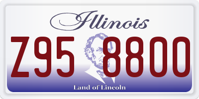 IL license plate Z958800