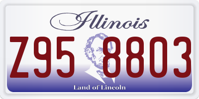 IL license plate Z958803