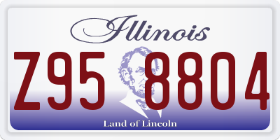 IL license plate Z958804