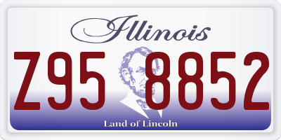 IL license plate Z958852