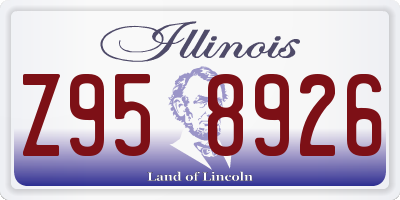 IL license plate Z958926