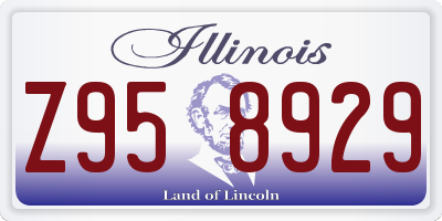 IL license plate Z958929