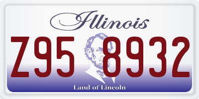 IL license plate Z958932