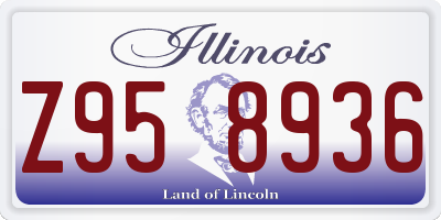 IL license plate Z958936
