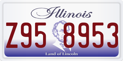 IL license plate Z958953