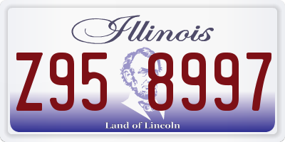 IL license plate Z958997