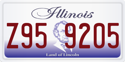 IL license plate Z959205