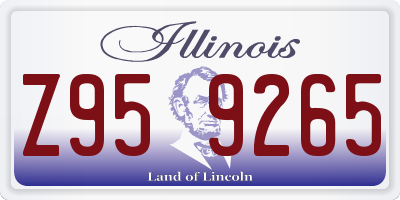 IL license plate Z959265