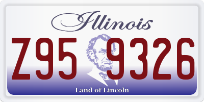 IL license plate Z959326