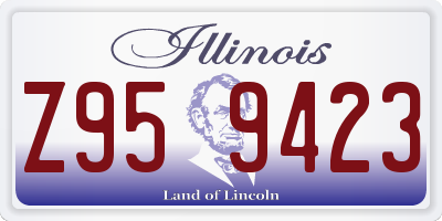 IL license plate Z959423