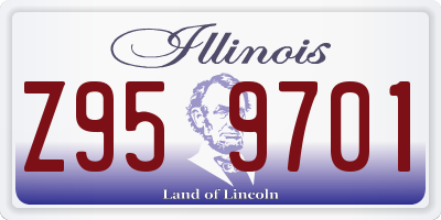 IL license plate Z959701