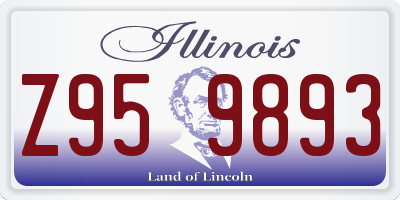IL license plate Z959893